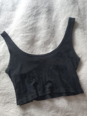 Brandy Melville Black Crop Tank Top